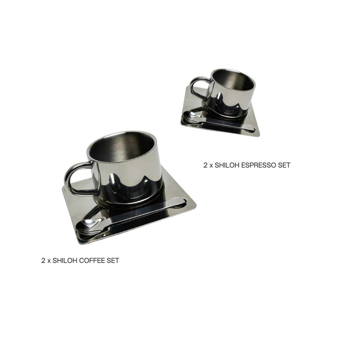 Stainless Steel Coffee Cup 4-Piece Set