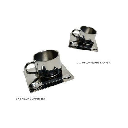 Stainless Steel Coffee Cup 4-Piece Set