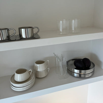 Coffee Ribble Glass 4-Piece Set