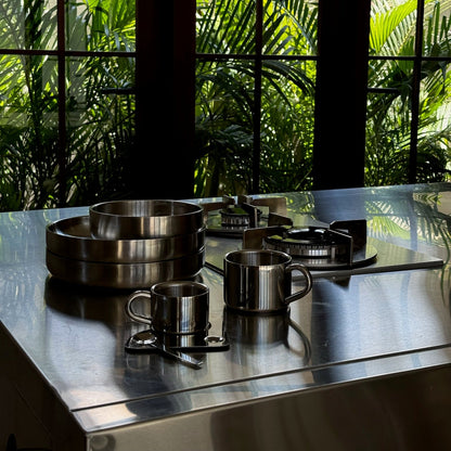 Stainless Steel Espresso Cup 4-Piece Set