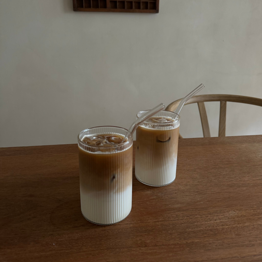 Coffee Ribble Glass High 4-Piece Set