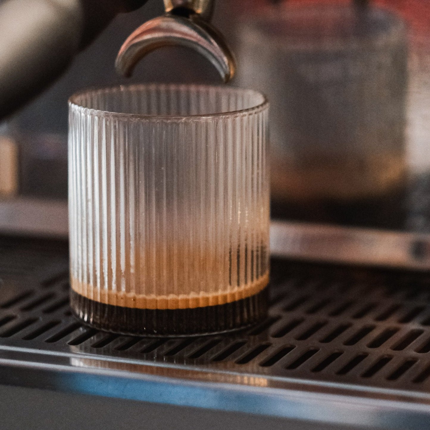 Coffee Ribble Glass 4-Piece Set